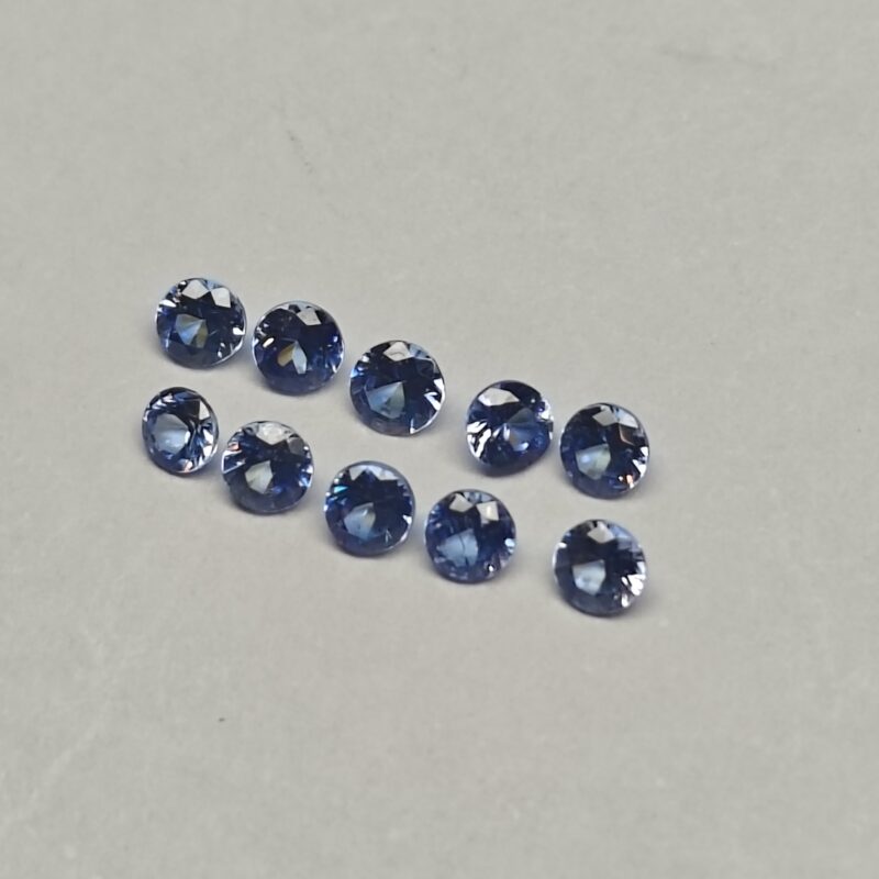 Benitoite .40 CTW. Round Brilliants Faceted 10 pcs. - Image 4