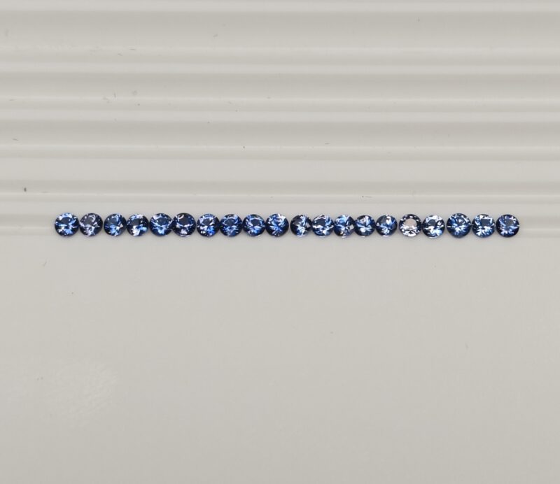 Benitoite .76 CTW. Round Brilliants Faceted 20 pcs. - Image 4