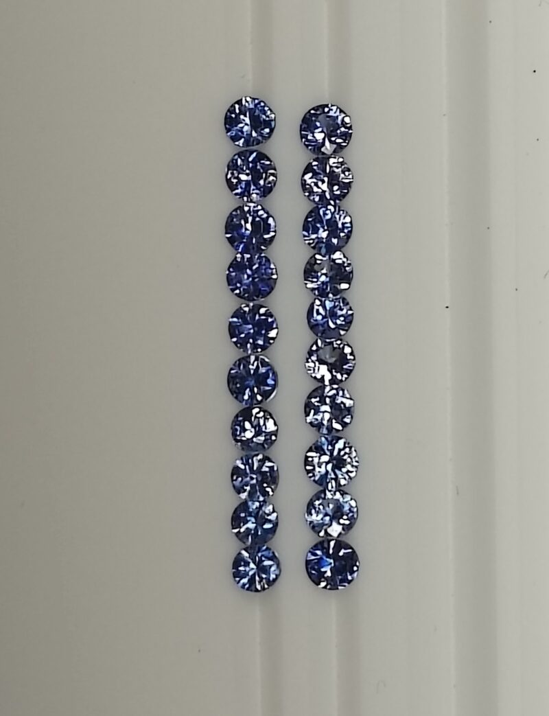 Benitoite .76 CTW. Round Brilliants Faceted 20 pcs. - Image 3