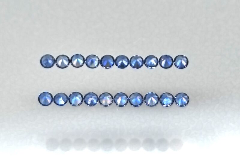 Benitoite Round Brilliants 1.3 mm 20 Pcs. .31 CTW. Faceted Gemstones - Image 6