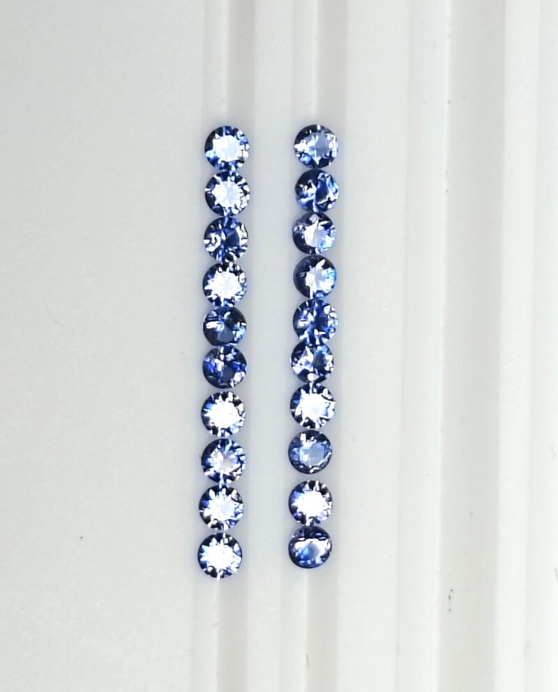 Benitoite Round Brilliants 1.3 mm 20 Pcs. .31 CTW. Faceted Gemstones - Image 4