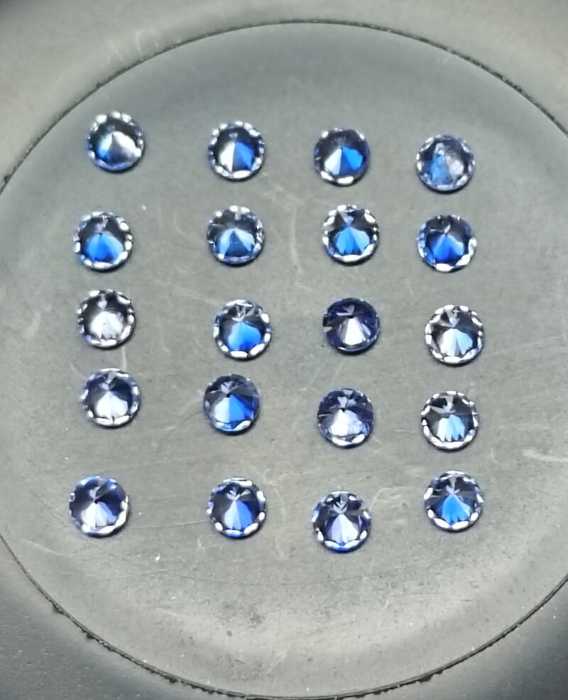 Benitoite Round Brilliants 1.3 mm 20 Pcs. .31 CTW. Faceted Gemstones - Image 9