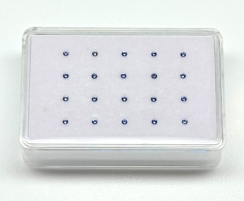 Benitoite Round Brilliants 1.3 mm 20 Pcs. .31 CTW. Faceted Gemstones