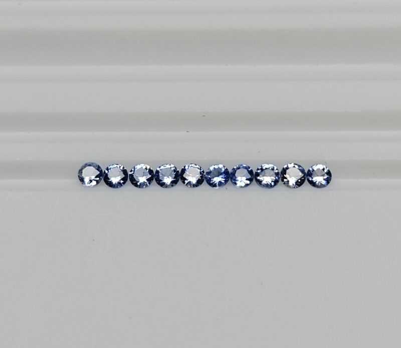 BENITOITE .12 CTW Round Brilliants 10p PCS.  1.3 mm. - Image 4