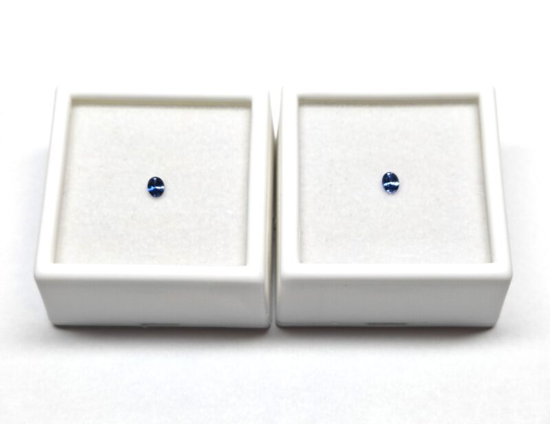 Benitoite .32 CTW. Matching Pair Oval Cut - Image 8