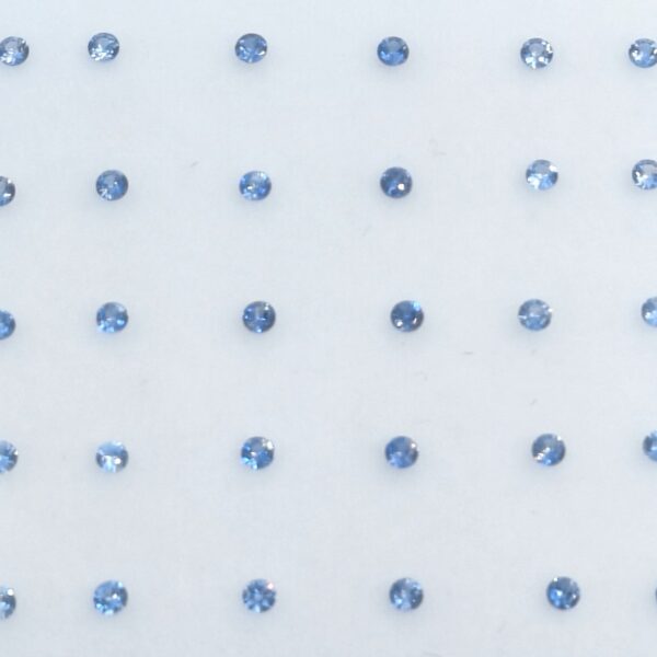 Benitoite Gems Round Brilliant 1.4 mm  .50 CTW.  30 PCS.