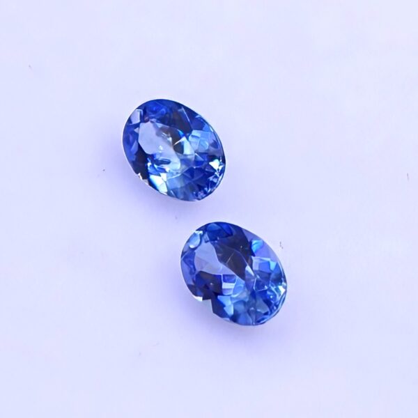 Benitoite .40 CTW. Matching Pair Oval Cut Gemstones
