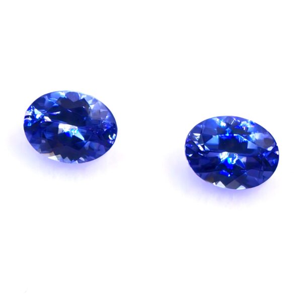 Benitoite .34 CTW. Matching Pair Oval Cut Gemstones