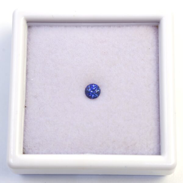 Benitoite .28 CT. Round Brilliant Cut Gemstone Faceted Rare Crystal