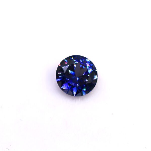 Benitoite .40 CT. Round Brilliant Cut Gemstone Faceted Rare Crystal