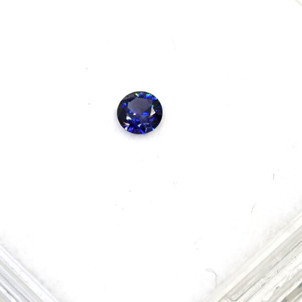 Benitoite .29 CT. Round Brilliant Cut Gemstone Faceted Rare Crystal