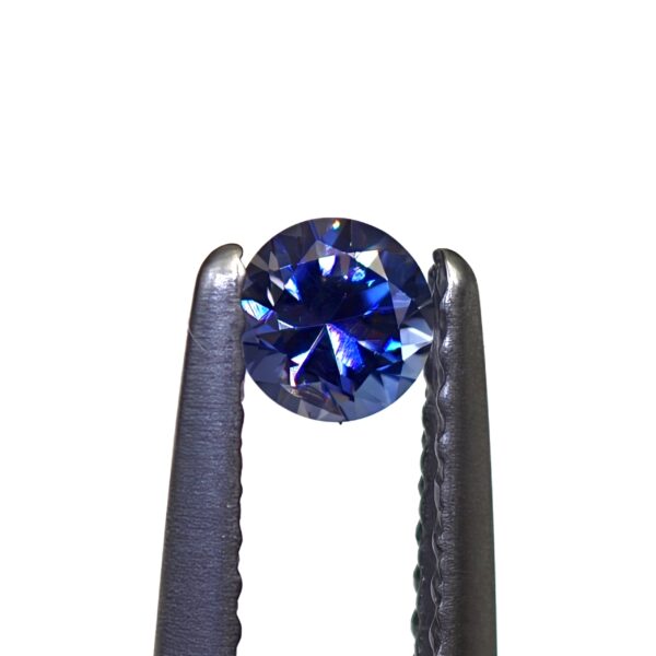Benitoite .24 CT. Round Brilliant Cut Gemstone Faceted Rare Crystal