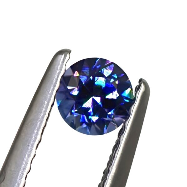 Benitoite Gems 0.16 CT.  Round Brilliant Cut Faceted Rare Gemstone