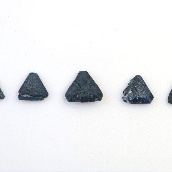 Benitoite Crystal Specimen Triangles 30.23 CTW. 5 PCS. Gemstones Rare Gems