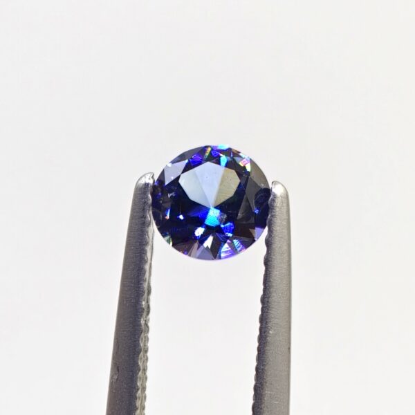 Benitoite Gems 0.61 CT.  Round Brilliant Cut Faceted Rare Gemstone