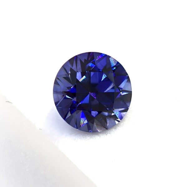 GIA Certified Benitoite Gemstone 0.73 CT.  Round Brilliant Cut