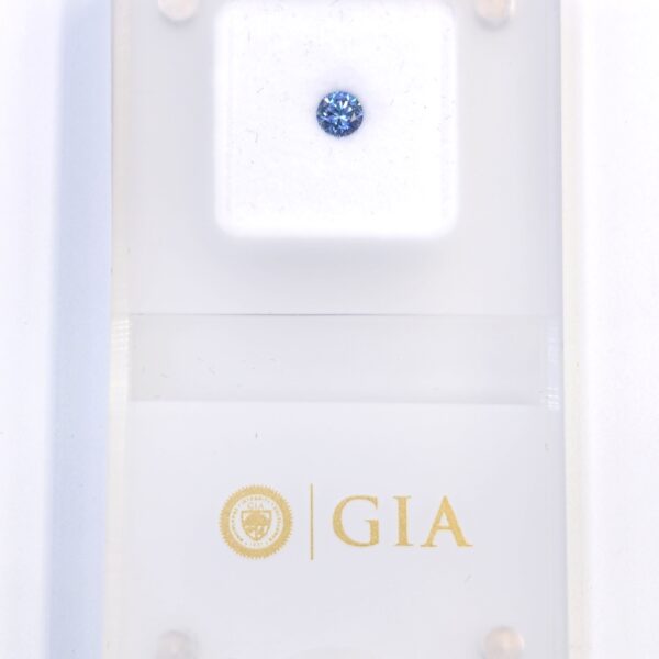 GIA Identification Report Certified Benitoite Gemstone 0.51 CT.  Round Brilliant Cut